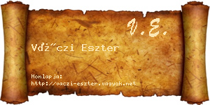 Váczi Eszter névjegykártya